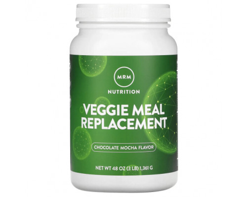 Для похудения и контроля веса MRM Nutrition, Вегетарианский заменитель пищи, шоколадное мокко, 3 фунта (1361 г) Для похудения и контроля веса MRM Nutrition, Вегетарианский заменитель пищи, шоколадное мокко, 3 фунта (1361 г)