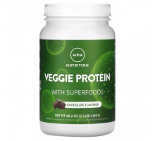 Суперфуды MRM Nutrition, Растительный протеин с суперфудами, со вкусом шоколада, 1140 г (2,5 фунта)