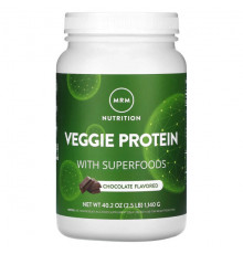Суперфуды MRM Nutrition, Растительный протеин с суперфудами, со вкусом шоколада, 1140 г (2,5 фунта)