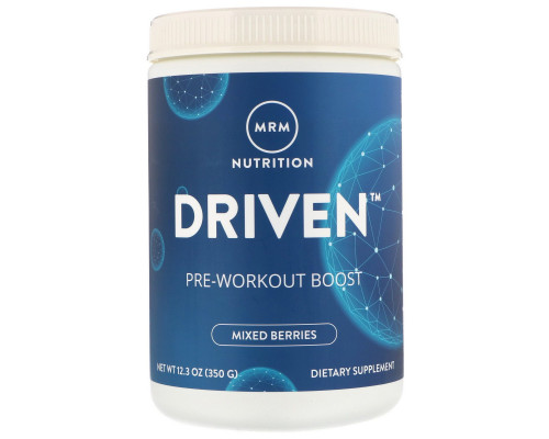 MRM Driven Формула перед тренировкой без сахара ягодный микс 12.3 унции (350 г) MRM Driven Формула перед тренировкой без сахара ягодный микс 12.3 унции (350 г)