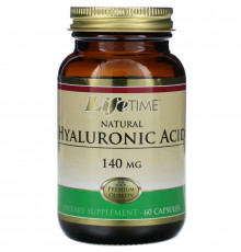 LifeTime Vitamins, Натуральная гиалуроновая кислота, 140 мг, 60 капсул