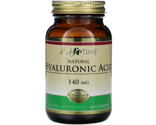 LifeTime Vitamins, Натуральная гиалуроновая кислота, 140 мг, 60 капсул LifeTime Vitamins, Натуральная гиалуроновая кислота, 140 мг, 60 капсул