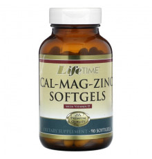 Кальций LifeTime Vitamins, Cal-Mag-Zinc с витамином D, 90 мягких таблеток