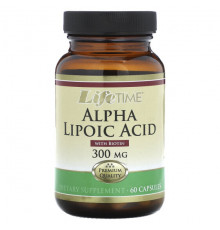 Для здоровья кожи LifeTime Vitamins, альфа-липоевая кислота, 300 мг, 60 капсул