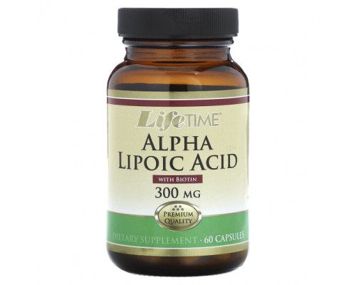 Для здоровья кожи LifeTime Vitamins, альфа-липоевая кислота, 300 мг, 60 капсул Для здоровья кожи LifeTime Vitamins, альфа-липоевая кислота, 300 мг, 60 капсул