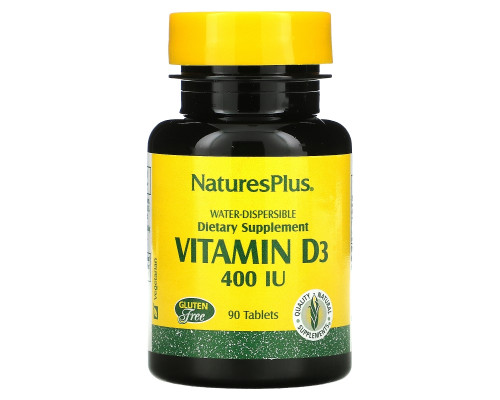 Nature's Plus, Vitamin D3, 400 IU, 90 Tablets Nature's Plus, Vitamin D3, 400 IU, 90 Tablets