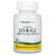 Nature's Plus, Витамин D3 / Витамин K2, 1000 МЕ / 100 мкг, 90 растительных капсул