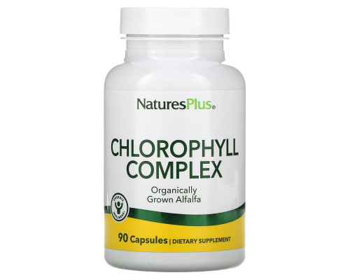 Nature's Plus, Натуральный хлорофилл, 90 растительных капсул Nature's Plus, Натуральный хлорофилл, 90 растительных капсул
