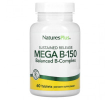 Витамины группы B NaturesPlus, Mega B-150 с замедленным высвобождением, 60 таблеток