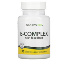 Nature's Plus, Комплекс витаминов B с рисовыми отрубями, 90 таблеток