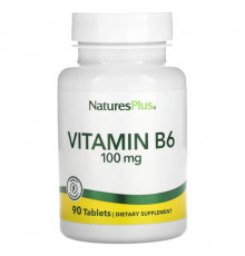 Витамины группы B NaturesPlus, Витамин B6, 100 мг, 90 таблеток
