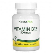 Витамины группы B NaturesPlus, Витамин B12, 500 мкг, 90 таблеток