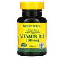 Nature's Plus, Витамин B-12, 2000 мкг, 60 таблеток