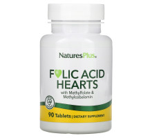 Nature's Plus, Folic Acid Hearts, 90 Tablets