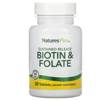 Nature's Plus, Biotin & Folate, 30 Tablets