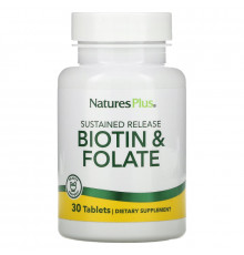 Nature's Plus, Biotin & Folate, 30 Tablets