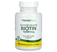 Nature's Plus, Биотин, с замедленным высвобождением, 90 таблеток
