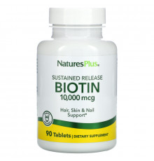 Nature's Plus, Биотин, с замедленным высвобождением, 90 таблеток