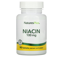 Nature's Plus, Ниацин, 100 мг, 90 таблеток