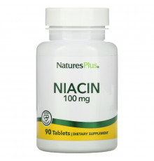 Nature's Plus, Ниацин, 100 мг, 90 таблеток