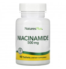 Nature's Plus, Ниацинамид, 500 мг, 90 таблеток
