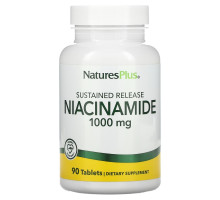 Nature's Plus, Ниацинамид, 1000 мг, 90 таблеток