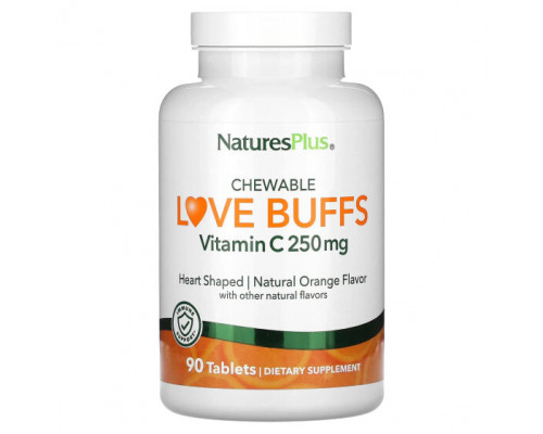 Витамин C NaturesPlus, Chewable Love Buffs, витамин C, натуральный апельсин, 250 мг, 90 таблеток Витамин C NaturesPlus, Chewable Love Buffs, витамин C, натуральный апельсин, 250 мг, 90 таблеток