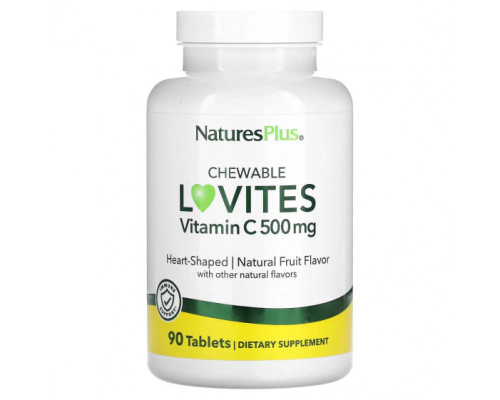 Витамин C Chewable Lovites, Vitamin C, Natural Fruit, 500 mg, 90 Tablets Витамин C Chewable Lovites, Vitamin C, Natural Fruit, 500 mg, 90 Tablets