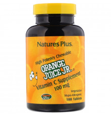 Nature's Plus, Витамин С из апельсинового сока, 100 мг, 180 таблеток