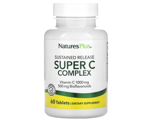 NaturesPlus, Sustained Release Super C Complex, 60 Tablets NaturesPlus, Sustained Release Super C Complex, 60 Tablets