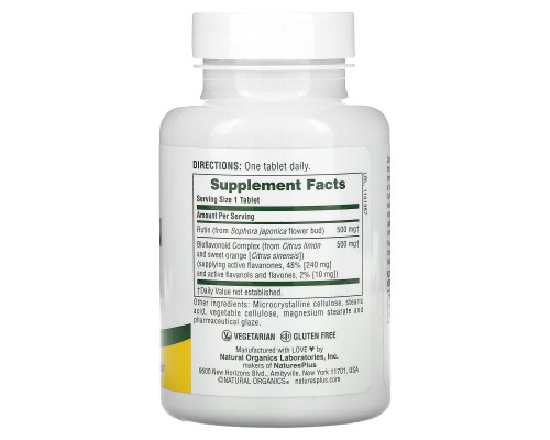 Nature's Plus, Biorutin, 1000 мг, 90 таблеток Nature's Plus, Biorutin, 1000 мг, 90 таблеток