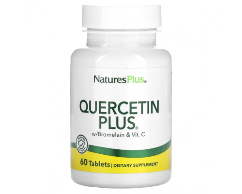 Биофлавоноиды NaturesPlus, Quercetin Plus, 60 таблеток Биофлавоноиды NaturesPlus, Quercetin Plus, 60 таблеток