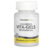 Витаминно-минеральные комплексы NaturesPlus, Витаминные мультивитамины для детей, апельсин, 90 мягких таблеток