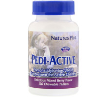 Nature's Plus, Pedi-Active, добавка для активных детей, со вкусом ягодной смеси, 120 жевательных таблеток