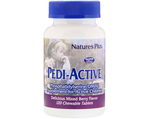 Nature's Plus, Pedi-Active, добавка для активных детей, со вкусом ягодной смеси, 120 жевательных таблеток Nature's Plus, Pedi-Active, добавка для активных детей, со вкусом ягодной смеси, 120 жевательных таблеток