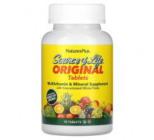 Витаминно-минеральные комплексы NaturesPlus, Source of Life Original, мультивитаминная и минеральная добавка, 90 таблеток