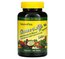 NaturesPlus, Source of Life, Multi-Vitamin & Mineral Supplement with Whole Food Concentrates, 180 Tablets