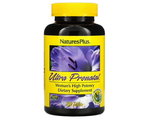 Nature's Plus, Пищевая добавка «Ультра пренатал», 180 таблеток Nature's Plus, Пищевая добавка «Ультра пренатал», 180 таблеток
