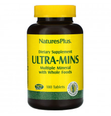 Nature's Plus, Ультра-мины, разные минералы с цельными пищевыми продуктами, 180 таблеток