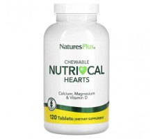 Для мышц и суставов NaturesPlus, Chewable Nutri-Cal Hearts, 120 таблеток