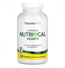 Для мышц и суставов NaturesPlus, Chewable Nutri-Cal Hearts, 120 таблеток
