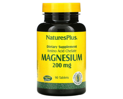 Nature's Plus, Магний, 200 мг, 90 таблеток Nature's Plus, Магний, 200 мг, 90 таблеток