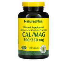 Nature's Plus, Минеральная добавка, кальций и магний, 500/250 мг, 180 таблеток