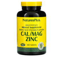 Nature's Plus, Кальций, магний и цинк, 180 таблеток