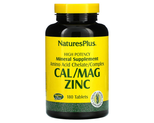 Nature's Plus, Кальций, магний и цинк, 180 таблеток Nature's Plus, Кальций, магний и цинк, 180 таблеток