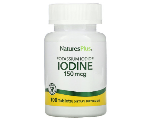 Nature's Plus, Калия йодид, 150 мкг, 100 таблеток
