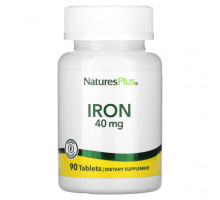 Железо NaturesPlus, Железо, 40 мг, 90 таблеток