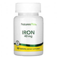Железо NaturesPlus, Железо, 40 мг, 90 таблеток