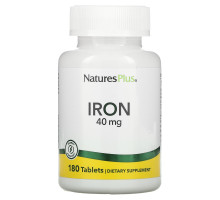 Nature's Plus, Железо, 40 мг, 180 таблеток