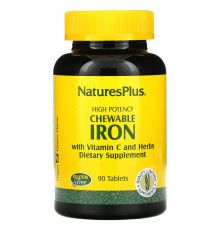 Nature's Plus, Chewable Iron, Cherry Flavor, 90 Tablets